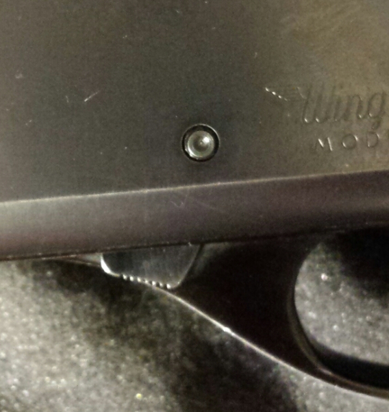 Old action bar lock, engaged with as little depression as possible