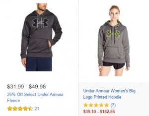 Save 25% on Under Armour Fleece, click here!