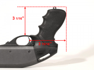 Hogue Tamer Pistol Grip Measurements